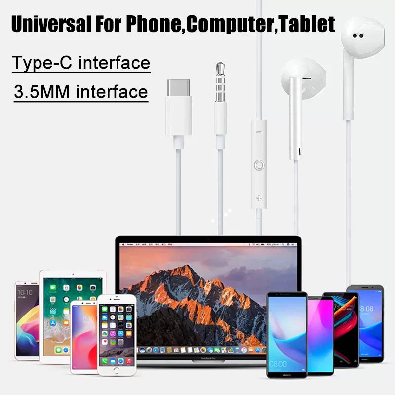 Wired Stereo Earphones for Apple iPhone 7–16 & iPad — 3.5mm Headphones for iPhone, Tablet, Laptop