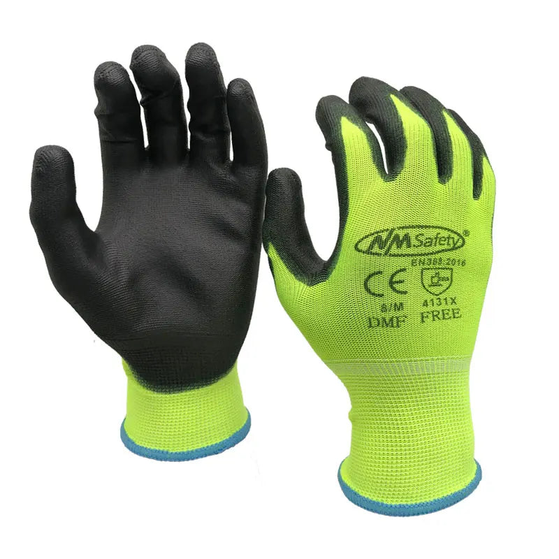 24Pcs/12Pairs Professional Protective Gloves – CE EN388 Certified Nylon Gloves for Men & Women, Construction & Garden Work