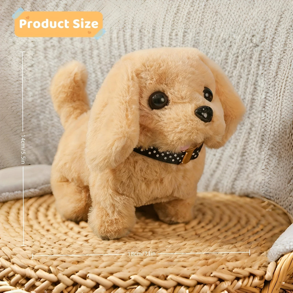 2026 Interactive Golden Retriever Toy Dog - Realistic Walking, Barking, Tail Wagging & Sound Effects