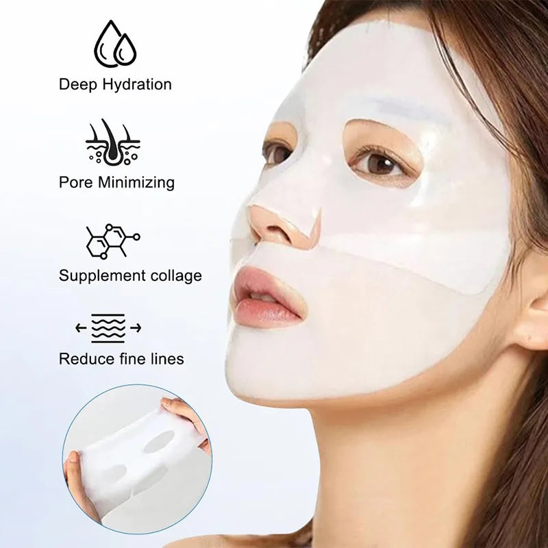 4Pcs/Box Bio-Collagen Absorbable Moisturizing Mask – Anti-Aging Night Mask for Firming, Nourishing & Brightening Skin Care