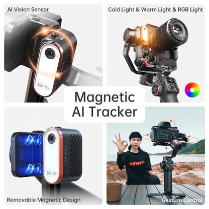 Hohem MT2 Kit 3-Axis Gimbal Stabilizer – Mirrorless Camera Gimbal for Sony/Canon/Nikon/Fujifilm/Panasonic with AI Tracker