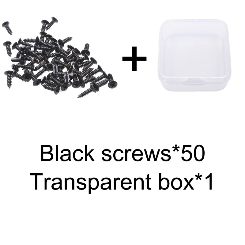 Electric Guitar Bass Pickguard Screws - 3x12mm Protective Plate Rear Cover Screws with Storage Box