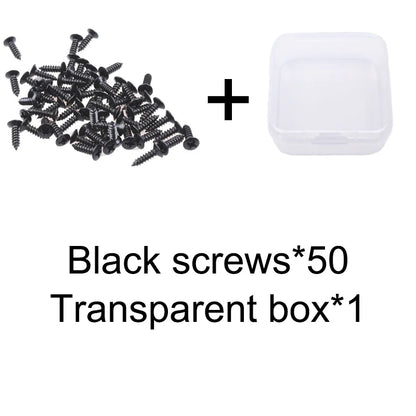 Electric Guitar Bass Pickguard Screws - 3x12mm Protective Plate Rear Cover Screws with Storage Box