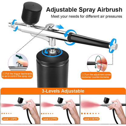 Portable Airbrush Nail Compressor — Wireless Spray Gun for Nail Art, Crafts & Model Painting