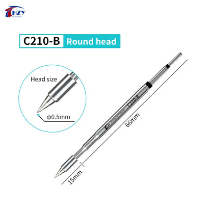 HZY C210 Series Soldering Iron Tips - Replacement Welding Heads for JBC, Sugon T26 & T3602 Stations