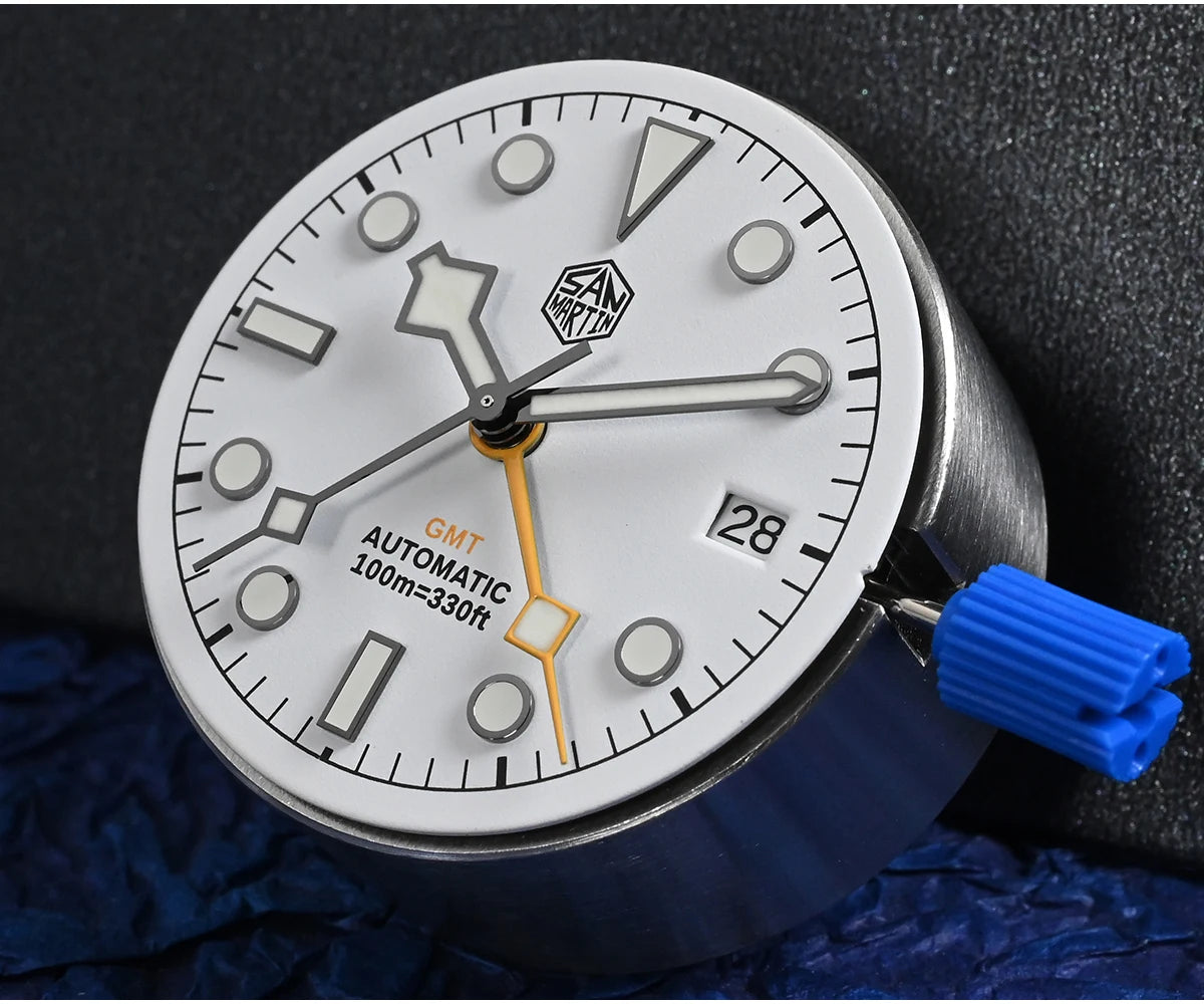 San Martin 39mm NH34 BB GMT Automatic Mechanical Sport Watch — Sapphire Luminous Waterproof 100m for Men Relogio SN0054