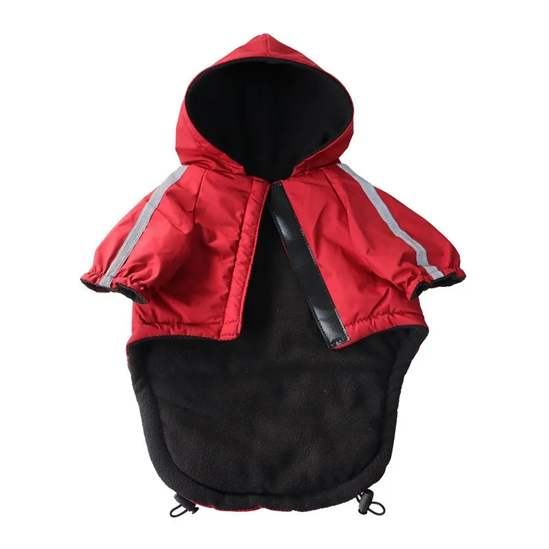 Waterproof Reflective Dog Coat – Warm Fleece Jacket for Small & Medium Dogs, Winter Raincoat for Puppies & Chihuahuas