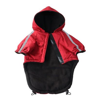 Waterproof Reflective Dog Coat – Warm Fleece Jacket for Small & Medium Dogs, Winter Raincoat for Puppies & Chihuahuas