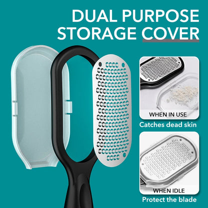 Professional Stainless Steel Callus Remover Foot File Scraper - Pedicure Tool for Dead Skin Removal, Heel & Feet Care - 1 Piece