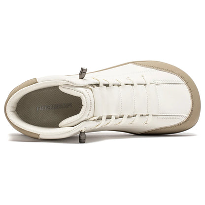 HOBIBEAR Mid-Top Barefoot Shoes — Wide-Toe Ankle Boots for Men & Women, Outdoor Non-Slip Artificial Leather Shoes