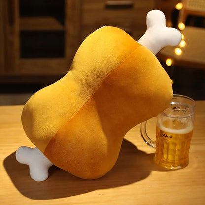 New Dual-Use Meat & Bone Plush Pillow – Soft Handwarmer Stuffed Pillow, High-Quality Home Decor