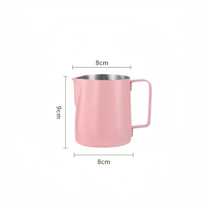 350/600ML Stainless Steel Coffee Milk Frothing Pitcher – Precise Scale Latte Jug for Barista & Professional Cafe Use