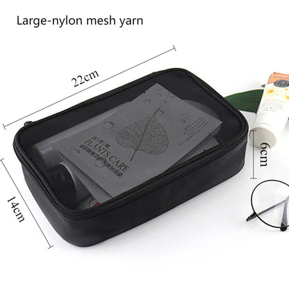 Waterproof Clear PVC Makeup Bag – Travel Cosmetic Organizer Pouch for Women & Men, Toiletry & Brush Storage Case