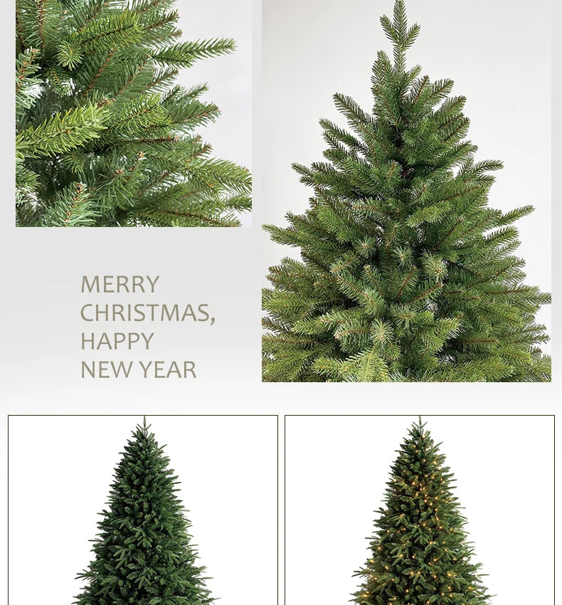 High-End PE Mixed Artificial Christmas Tree — 1.2m & 1.8m Decorative Holiday Tree for Gifts & Home Decor