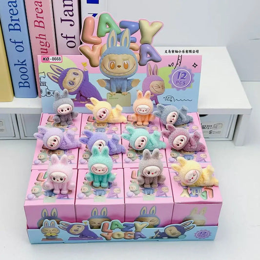 12PCS Labubu Blind Box Mini Anime Figures – Collectible Ornaments & Dolls for Kids, Fans, Christmas & Birthday Gifts