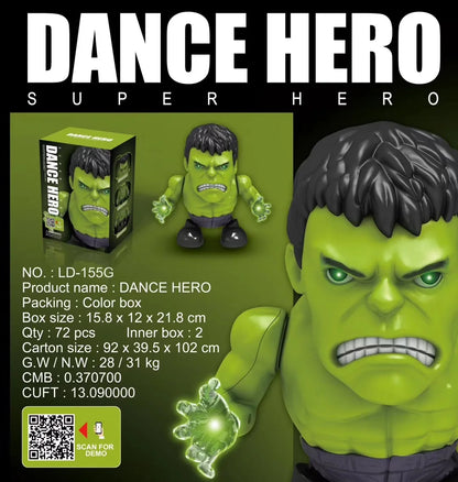 Marvel Iron Man Dance Action Figure – LED Light Singing Robot, Spiderman & Avengers Superhero Toy, Kid’s Christmas Gift