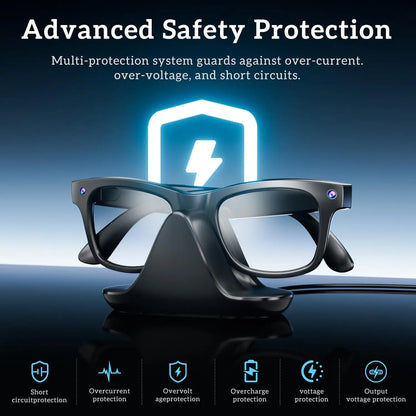 Mini Charging Dock for Ray-Ban Meta Smart Glasses – Portable USB-C Stand for Wayfarer, Headliner & Skyler Models