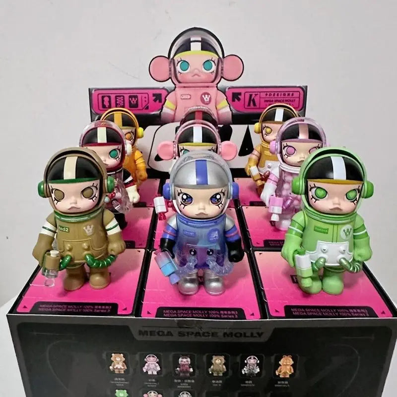 Bubble Mart MOLLY 100% Jasmine Blind Box – Anniversary Series Astronaut Handmade Desktop Ornament