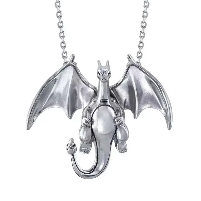 Pokemon Charizard Anime Pendant Necklace — Fashion Hip Hop Rock Punk Jewelry for Men & Women, Birthday Gift