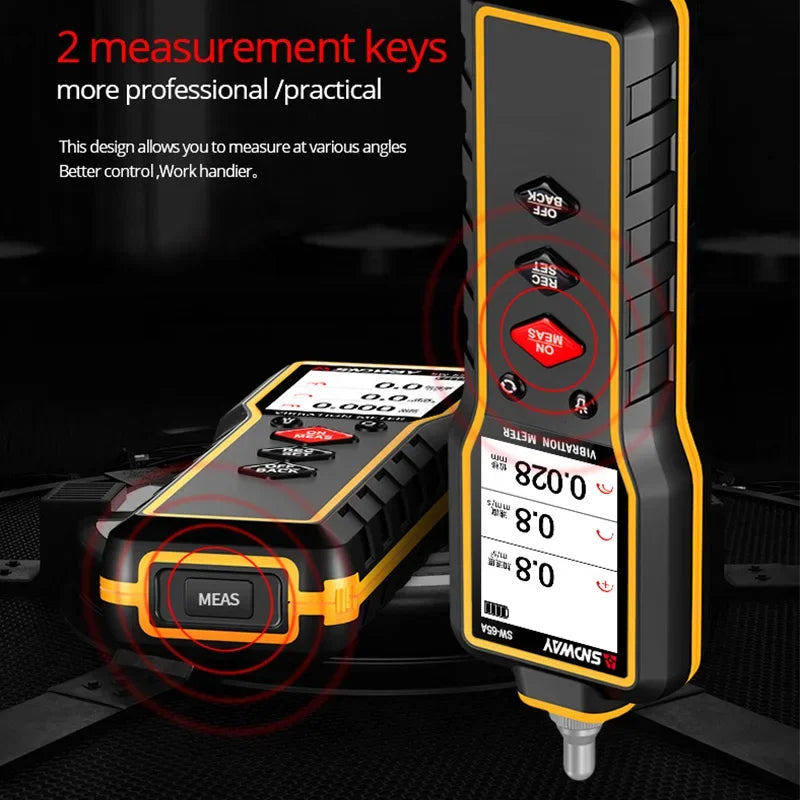 SW-65A Vibration Meter - Handheld Digital Vibration Measurement Instrument for Machinery Testing