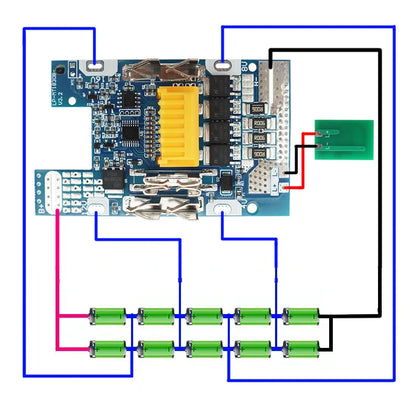 BL1830 Li-ion Battery Case with Charging Protection Circuit Board PCB and LED Digital Indicator for Makita 18V 6.0Ah Housing Shell