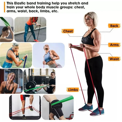 5-120lbs Fitness Resistance Band – Boxing, Agility, Yoga & Pilates Training Equipment for Home Gym