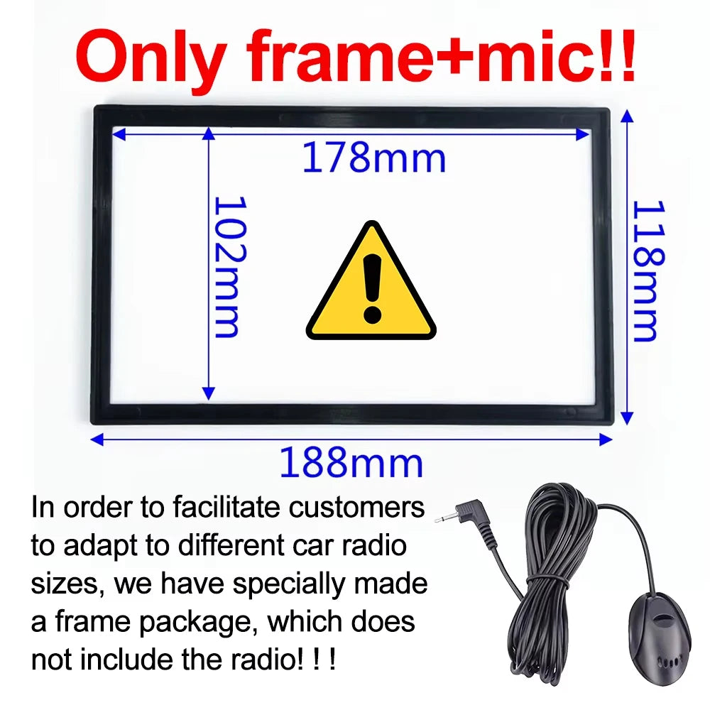 XIMA 7-Inch 2DIN Android Car Radio - Touchscreen MP5, CarPlay, Bluetooth, FM, USB & Camera
