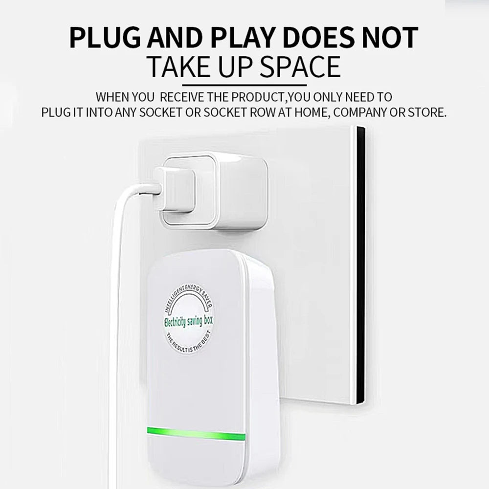 Pro Power Saver Electricity Saving Box – 90V–250V Energy Saver Device with US, EU & UK Plug for Home and Office