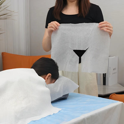 500/100PCS Disposable Face Cradle Covers – Soft Non-Woven Headrest Paper for Massage, Spa & Salon Beauty Supplies
