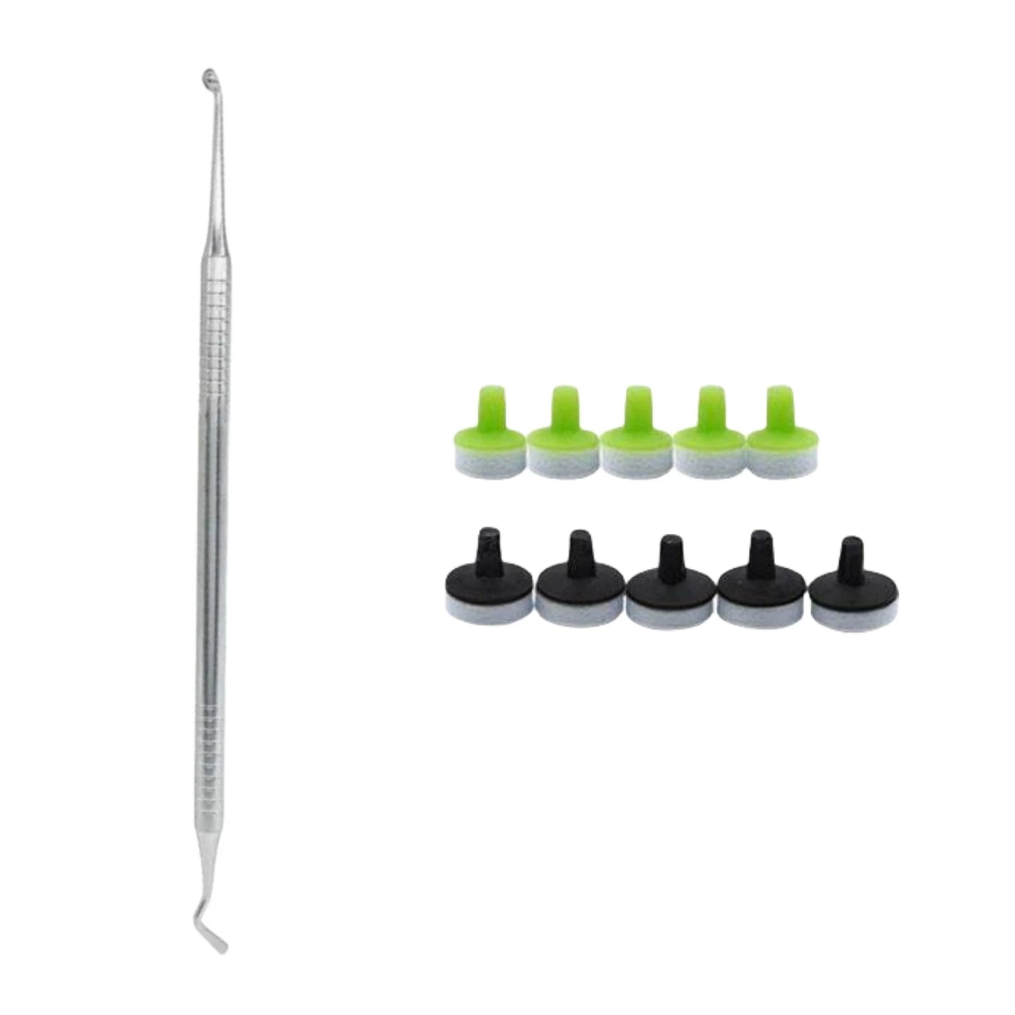 Dental Resin Filling Kit – Composite Light Cure Spatula & Molding Tools Set with Foam Pad Holder for Dentistry Use