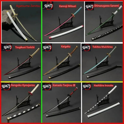 25cm Demon Slayer Metal Katana Sword Toy – Tanjirou Ghost Killer Anime Cosplay Prop & Home Decor Collection