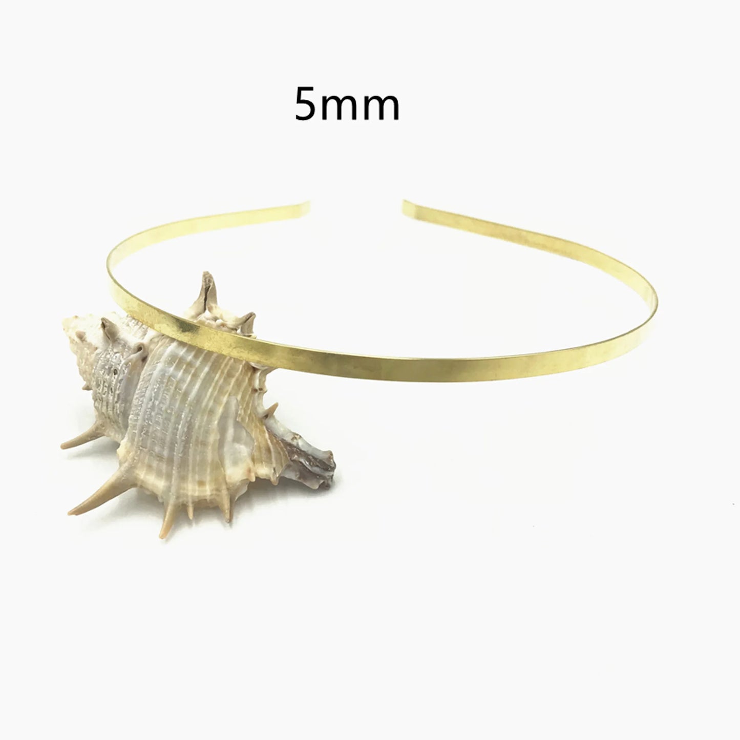 20Pcs Metal Hairbands for Girls – 1.2mm to 10mm Gold, Silver & Black Headbands for Hair Crafts & Hair Accessories