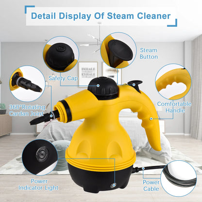 Handheld High-Temperature Steam Cleaner – Multi-Surface Kitchen, Bathroom & Car Cleaning Tool