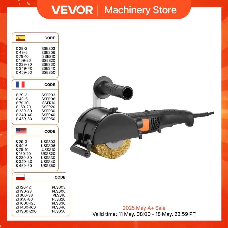 VEVOR Burnishing Polishing Machine – 6-Speed Electric Surface Conditioning Tool for Wood & Metal