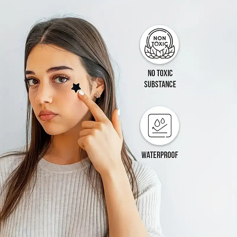 600 Black Star Pimple Patches – Celebrity-Inspired Waterproof Acne Concealer Dots, 600 Count Limited Edition