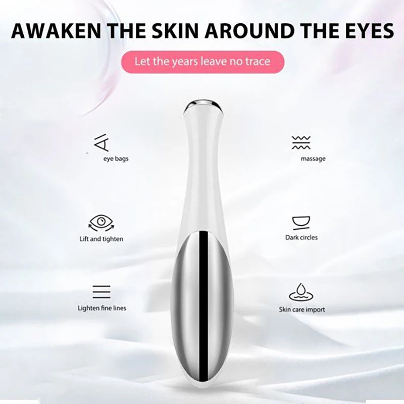 Portable Electric Eye Massage Pen – Lightweight Facial & Eye Care Device with Dry Battery Power