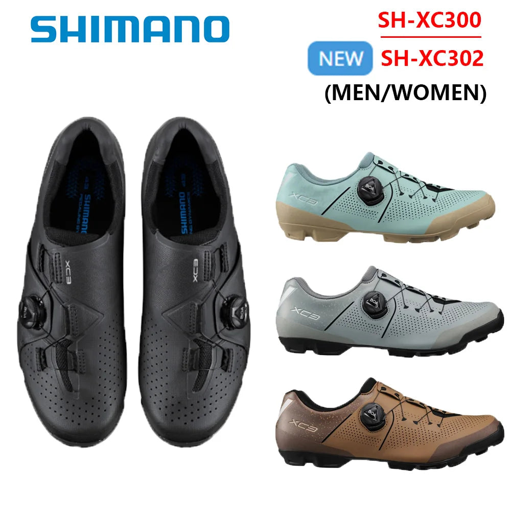 Shimano SH-XC300 Mountain Bike Cycling Shoes - XC3 XC300 XC302 Self-Locking Shoes with Fiberglass Sole