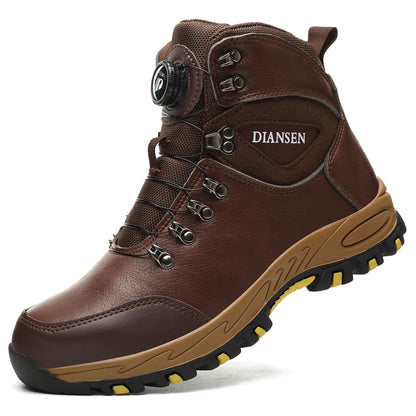 Rotating Button Safety Shoes for Men – Steel Toe, Indestructible, Puncture-Proof Work Sneakers & Protective Boots