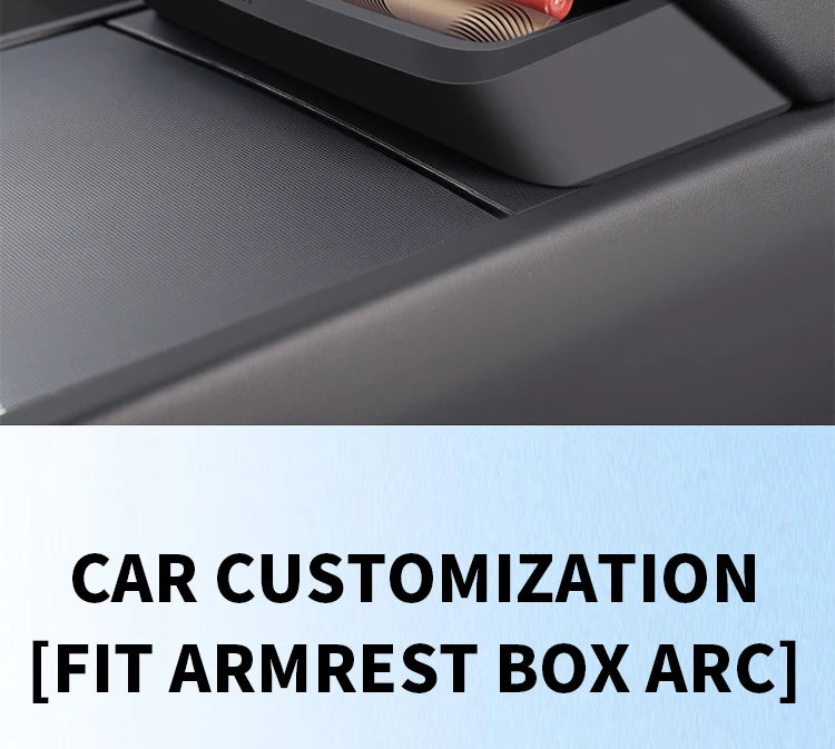 Central Armrest Storage Box for Tesla Model Y/3/3 Highland – Multi-Functional Glasses & Phone Organizer Case, 2024 Accessory