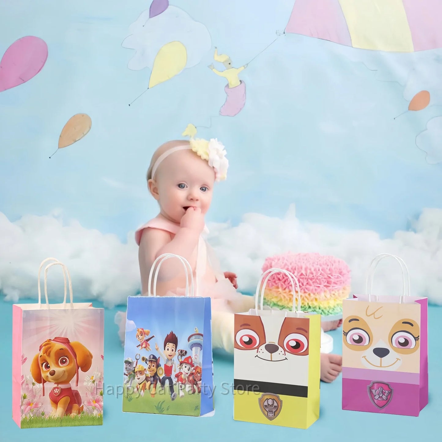 PAW Patrol Birthday Gift Bags – Skye & Paw Patrol Candy Party Favor Bags for Boys & Girls Party Supplies & Treat Packaging