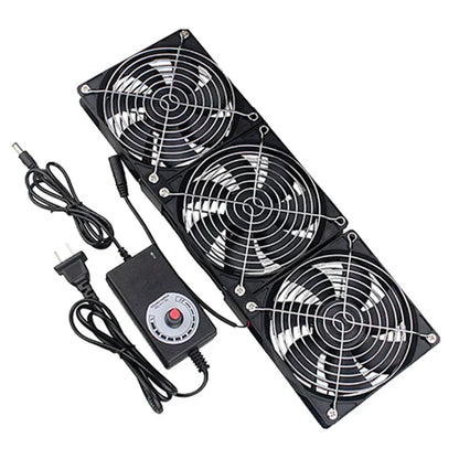 120mm 3000RPM Cooling Fan with Controller – 12V/220V Server, BTC Machine, Workstation Cabinet Radiator Fan