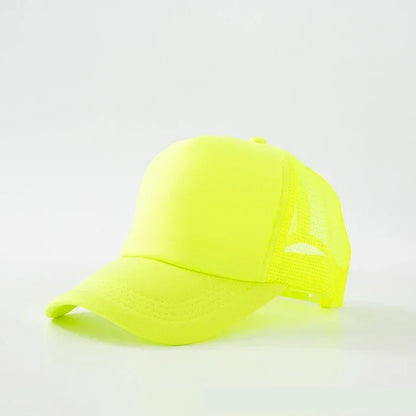 Custom Logo Trucker Hat - Adjustable Polyester Mesh Baseball Cap for Men & Women