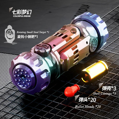 Stun Grenade Fidget Spinner & Mini Toy Gun – Ejectable Shell Stress Relief Finger Toy for Adults & Kids Gift