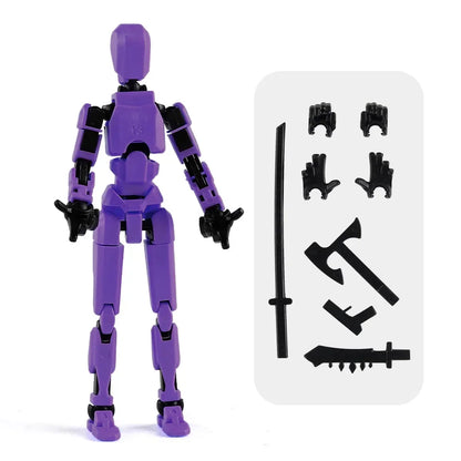 DIY Luminous T13 Multi-Joint Shapeshift Robot & Dog – 3D Printed Movable Mannequin Action Figures for Kids & Gifts