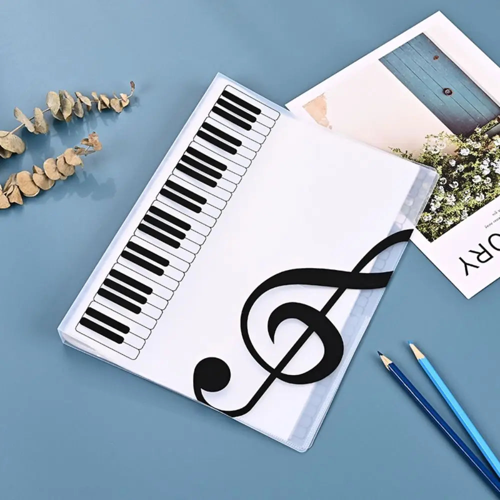 Creative Guitar & Piano Sheet Music Folder – A4 Music Score Document Storage Organizer