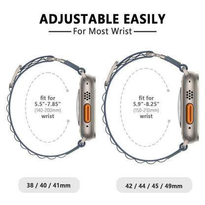 Alpine Loop Band for Apple Watch Ultra – Nylon Bracelet Compatible with 49mm, 45mm, 44mm, 42mm, 41mm, 40mm | Fits iWatch Series 9, 8, 3, SE