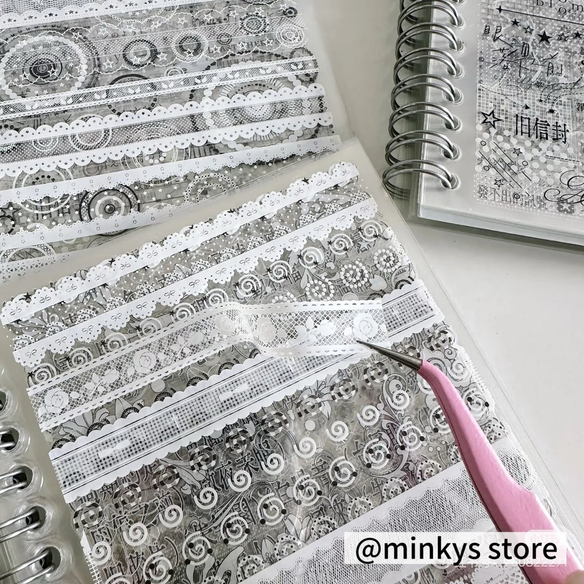 32-Sheet PET Transparent Sticker Book - Clear Scrapbooking Stickers for Journals, Planners, and Creative Stationery