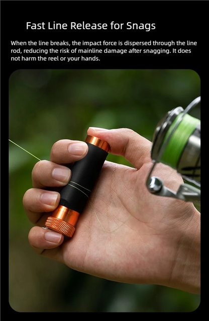 Aluminum Alloy Line Pull Rod — Rubber Anti-Slip Fishing Tool for Snag Pulling, Hook Tying, Knotting, and Hand Protection