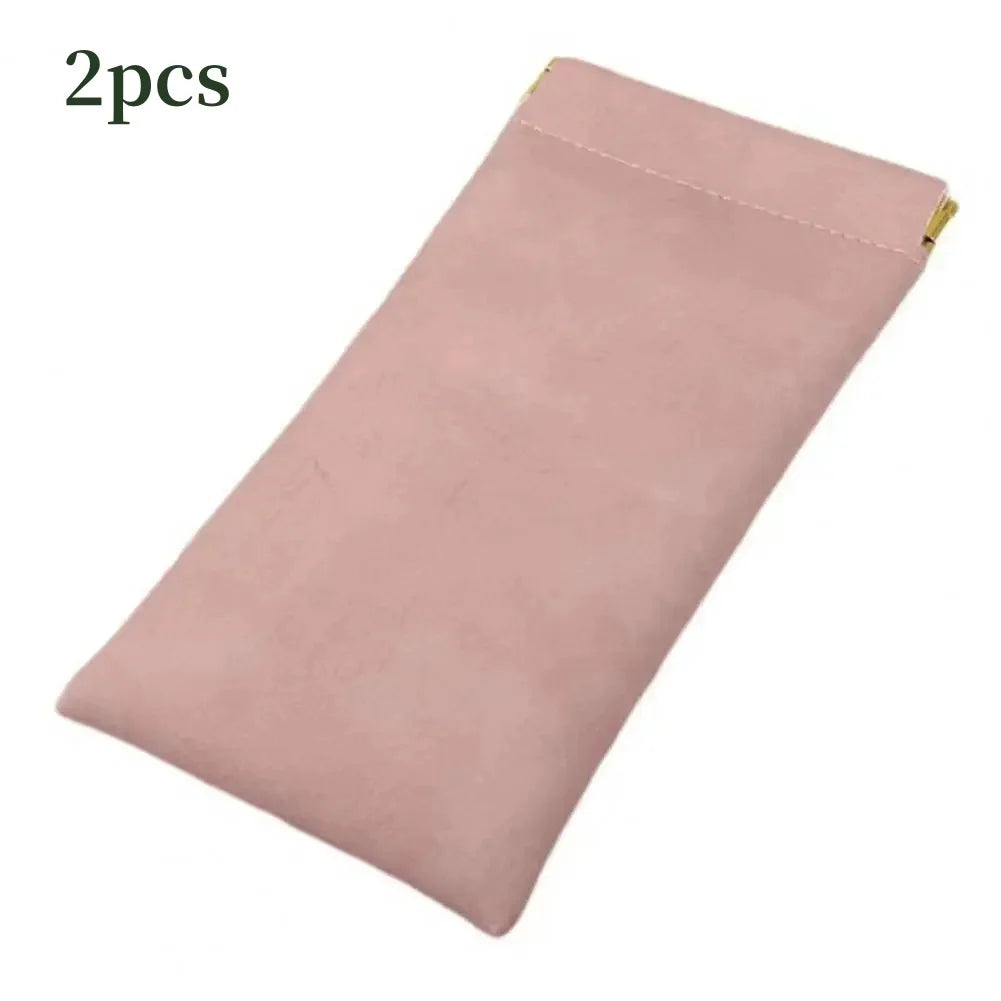 2Pcs PU Leather Automatic Sunglasses Case – Waterproof Hard Protective Glasses Storage Bag for Eyewear Travel Protection