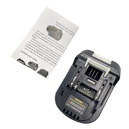 DM18M Battery Adapter for Makita 18V Tools – Convert Dewalt 20V & Milwaukee M18 Batteries to Makita 18V Battery